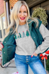 Holiday Tree Graphic Soft Fleece Crew Neck Sweatshirt