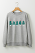 Holiday Tree Graphic Soft Fleece Crew Neck Sweatshirt