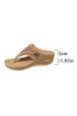 Hollow Cutout Platform Wedge Thong Style Slippers