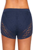 Hollow Out Lace Overlay Swim Short Bottom