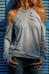 Hollow Out Off-The-Shoulder Long Sleeve T-Shirt