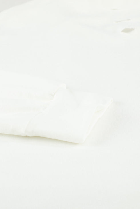 Hollow Out Off-The-Shoulder Long Sleeve T-Shirt