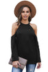 Hollow Out Off-The-Shoulder Long Sleeve T-Shirt