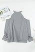Hollow Out Off-The-Shoulder Long Sleeve T-Shirt