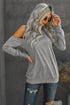 Hollow Out Off-The-Shoulder Long Sleeve T-Shirt