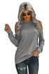 Hollow Out Off-The-Shoulder Long Sleeve T-Shirt