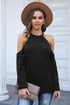 Hollow Out Off-The-Shoulder Long Sleeve T-Shirt