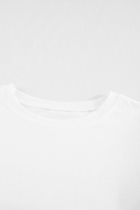 Hollow Out Ruffle Sleeve T-Shirt