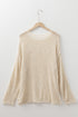 Hollow Out Textured Knit Star Print Sweater
