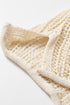 Hollow Out Textured Knit Star Print Sweater