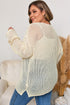 Hollow Out Textured Knit Star Print Sweater