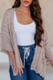 Hollow Pattern Crochet Drop Shoulder Open Front Sweater Cardigan