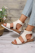 Hollowed Cutout Detail Strappy Flat Gladiator Sandals
