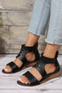 Hollowed Cutout Detail Strappy Flat Gladiator Sandals