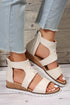 Hollowed Cutout Detail Strappy Flat Gladiator Sandals