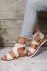 Hollowed Cutout Detail Strappy Flat Gladiator Sandals