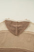 Hollowed Open Knit Pullover Hooded Jumper Sweater