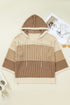 Hollowed Open Knit Pullover Hooded Jumper Sweater