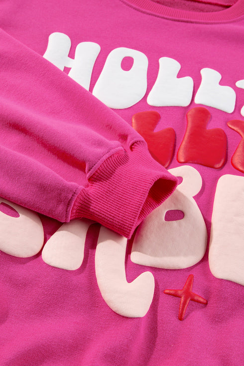 Holly Jolly Babe Graphic Pullover Sweatshirt