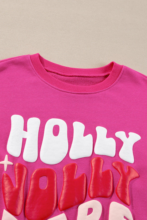 Holly Jolly Babe Graphic Pullover Sweatshirt