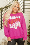 Holly Jolly Babe Graphic Pullover Sweatshirt