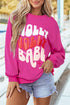 Holly Jolly Babe Graphic Pullover Sweatshirt