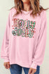Holly Jolly Graphic Print Crew Neck Pullover Sweatshirt