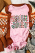 HOLLY JOLLY Patchwork Letter Bow Graphic Sweatshirt