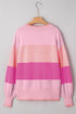 Holly Jolly Sequin Graphic Block Stripe Sweater