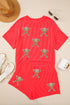 Home Run Style Sequin Baseball Patch Corded Two Piece Short Set