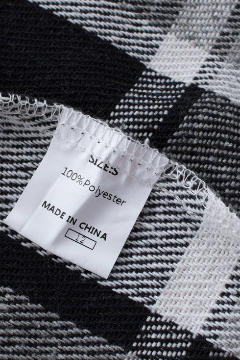 Hooded Plaid Button Front Shacket