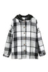 Hooded Plaid Button Front Shacket
