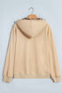Hooded Zip Up Pattern Free Minimalist Layering Sweatshirt