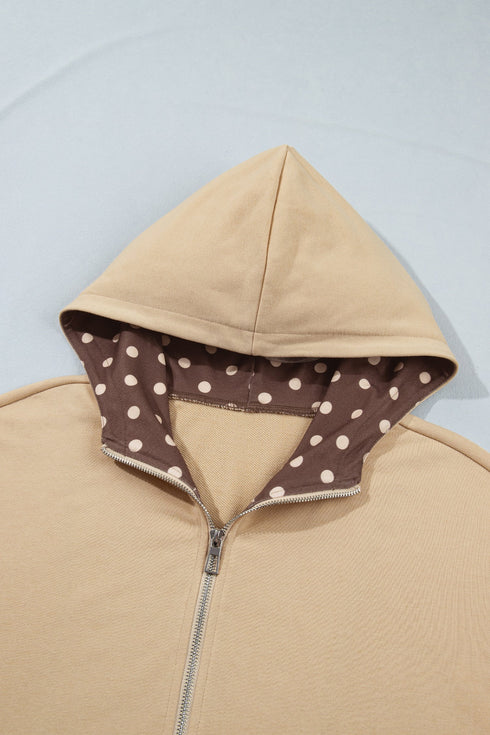 Hooded Zip Up Pattern Free Minimalist Layering Sweatshirt