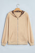 Hooded Zip Up Pattern Free Minimalist Layering Sweatshirt