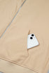 Hooded Zip Up Pattern Free Minimalist Layering Sweatshirt