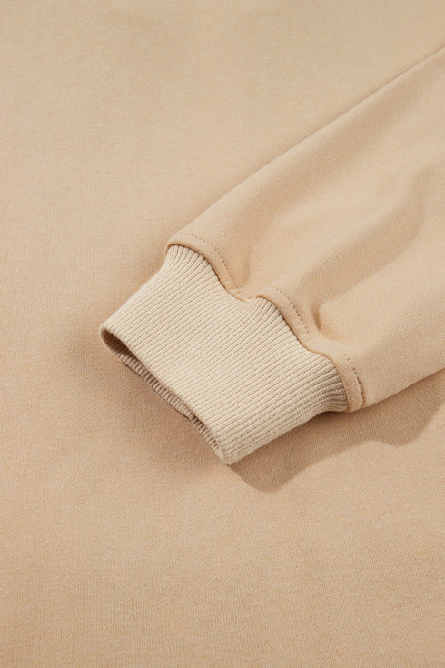 Hooded Zip Up Pattern Free Minimalist Layering Sweatshirt