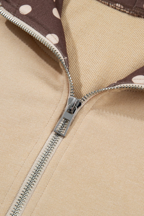 Hooded Zip Up Pattern Free Minimalist Layering Sweatshirt