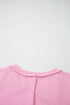 Horizontal Ribbed Drop Shoulder Baggy Textured Pullover Top