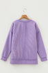 Horizontal Ribbed Drop Shoulder Baggy Textured Pullover Top