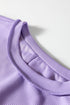 Horizontal Ribbed Drop Shoulder Baggy Textured Pullover Top