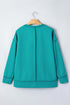 Horizontal Ribbed Drop Shoulder Baggy Textured Pullover Top