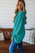 Horizontal Ribbed Drop Shoulder Baggy Textured Pullover Top