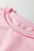 Horizontal Ribbed Textured Exposed Seam Long Sleeve Top