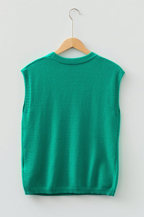 Horse Bit Graphic Short Sleeve Knit Sweater