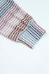Houndstooth Contrast Sleeve Drawstring Pullover Hoodie