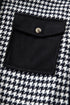 Houndstooth Corduroy Patchwork Flap Pocket Shirt Jacket