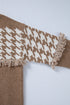 Houndstooth Fringe Detail Button Front Knit Cardigan