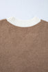 Houndstooth Fringe Detail Button Front Knit Cardigan