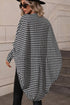 Houndstooth Pattern Oversized Batwing Sleeve Open Cardigan
